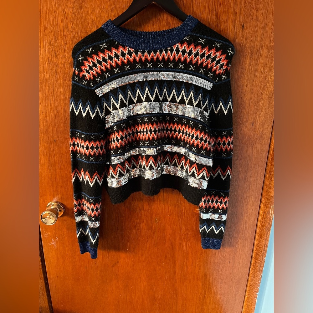 Topshop Multicolor Patterned glittery Sweater